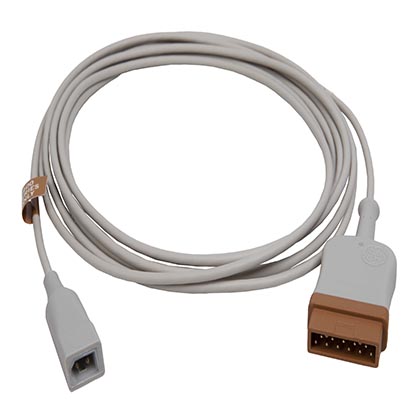 Cable de temperatura, serie 400 para sondas desechables, simple, 3.6 m/12 pies Cable de temperatura, serie 400 para sondas desechables, simple, 3.6 m/12 pies